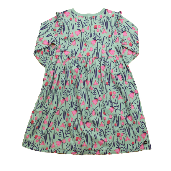 Tea Collection Girls Blue Floral Dress size: 7 Years - Picture 2 of 2